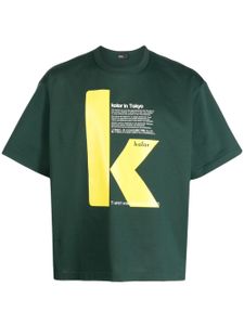 Kolor t-shirt en coton à logo imprimé - Vert