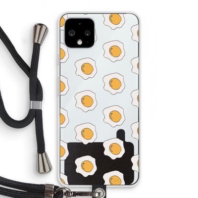 Bacon to my eggs #1: Pixel 4 Transparant Hoesje met koord