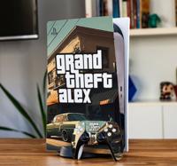 Grote diefstal aangepaste ps5 sticker