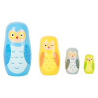 Small Foot Houten Matroesjka Poppen Uilen Familie - thumbnail