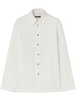 Jil Sander logo-embossed cotton shirt - Blanc