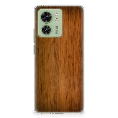 Motorola Edge 40 | Bumper Hoesje | Donker Hout