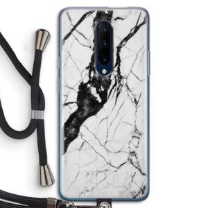 Witte marmer 2: OnePlus 7 Pro Transparant Hoesje met koord