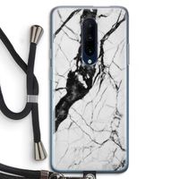 Witte marmer 2: OnePlus 7 Pro Transparant Hoesje met koord