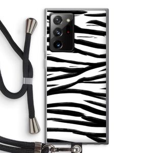 Zebra pattern: Samsung Galaxy Note 20 Ultra / Note 20 Ultra 5G Transparant Hoesje met koord