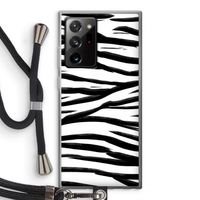 Zebra pattern: Samsung Galaxy Note 20 Ultra / Note 20 Ultra 5G Transparant Hoesje met koord