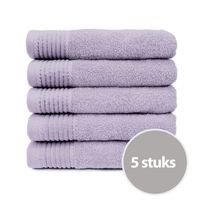 The One Handdoek 50x100 cm 450gram Lavender (5 stuks) - thumbnail