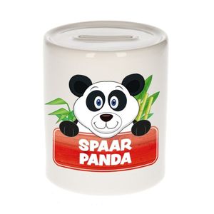 Kinder spaarpot met panda print 9 cm   -