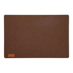 Rechthoekige placemat met ronde hoeken polyester cappuccino bruin 30 x 45 cm