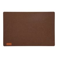 Rechthoekige placemat met ronde hoeken polyester cappuccino bruin 30 x 45 cm