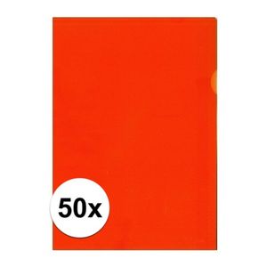 50x Insteekmap oranje A4 formaat 21 x 30 cm