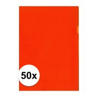 50x Insteekmap oranje A4 formaat 21 x 30 cm