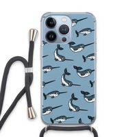 Narwhal: iPhone 13 Pro Transparant Hoesje met koord