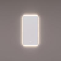 HIPP Design spiegel met Afgeronde Hoeken - Directe en Indirecte LED Verlichting - 45 x 90 x 3 cm - Spiegelverwarming - Kleurenwissel - Touch Dimmer