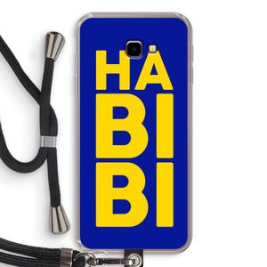 Habibi Blue: Samsung Galaxy J4 Plus Transparant Hoesje met koord