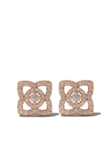 DE BEERS puces d'oreilles Enchanted Lotus en or rose 18ct pavées de diamants