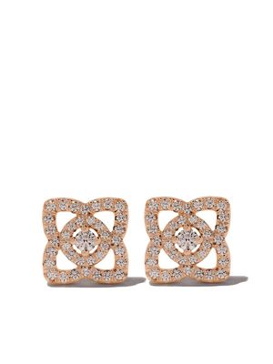 De Beers Jewellers puces d'oreilles Enchanted Lotus en or rose 18ct et diamants