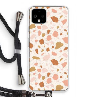 Terrazzo N°18: Pixel 4 Transparant Hoesje met koord