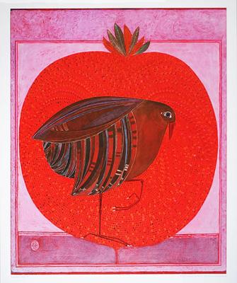 Kunstdruk Beate Rose - Vogel 12 52x62cm