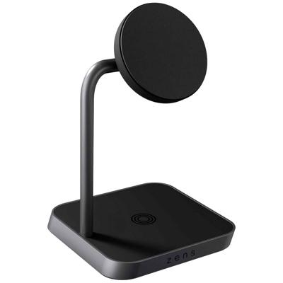 ZENS Aluminium Series 2 in 1 Magnetic Wireless Office Charger 2 ZEDC26B/00 Inductie lader Zwart