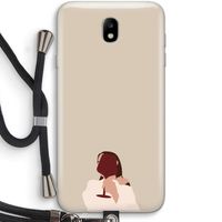 I drink wine: Samsung Galaxy J7 (2017) Transparant Hoesje met koord