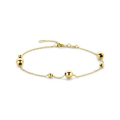 14k Geelgouden Armband met Bolletjes - Elegantie en Veelzijdigheid
