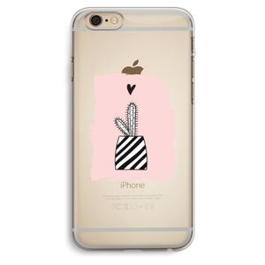 Zwart-wit cactus: iPhone 6 Plus / 6S Plus Transparant Hoesje