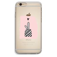Zwart-wit cactus: iPhone 6 Plus / 6S Plus Transparant Hoesje