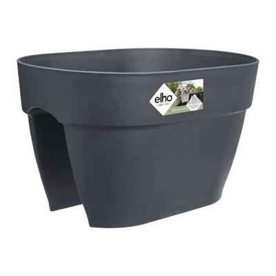 ELHO - Bloempot - Vibia Campana Flower Bridge 40 - Antraciet - Buitenbalkon - L 26 x B 39 x H 22 cm