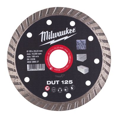 Milwaukee Accessoires Diamantdoorslijpschijf DUT 125 - 4932399527
