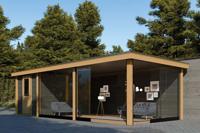 Lugarde Tuinhuis PSD12 782 x 350 cm- Plat dak- Hout- Lugarde