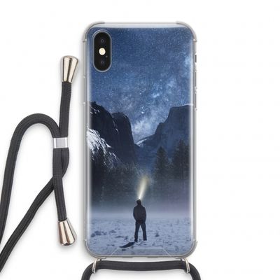 Wanderlust: iPhone XS Transparant Hoesje met koord