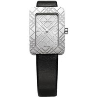 Horlogeband Burberry BU1150 Leder Zwart