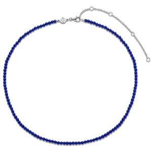 TI SENTO-Milano 3962BL Ketting zilver-kralen lapisblauw 3 mm 38-48 cm