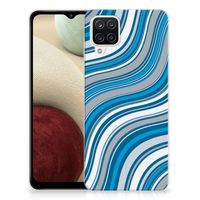 Samsung Galaxy A12 TPU bumper Waves Blue