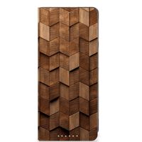 Book Wallet Case voor Sony Xperia 5 V Wooden Cubes