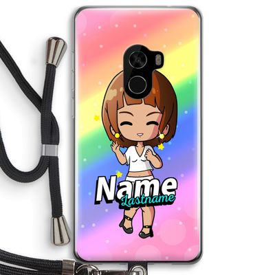 Chibi Maker vrouw: Xiaomi Mi Mix 2 Transparant Hoesje met koord