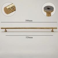 Vintage Handgehamerde Messing Kast- en Ladegrepen - Bronzen Meubelgrepen