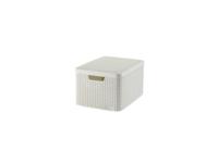 Curver style mand l met deksel ivoor