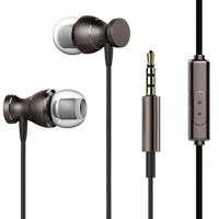 Sport koptelefoon 3.5 mm Jack oortelefoon Zweetbestendige stereo sterke bass muziek magneten headset met mic voor iPhone Samsung (grijs)