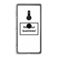 Not your business: Sony Xperia XZ2 Transparant Hoesje