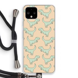 Dinos: Pixel 4 Transparant Hoesje met koord