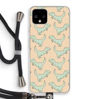Dinos: Pixel 4 Transparant Hoesje met koord