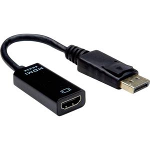 Value 12.99.3139 DisplayPort-kabel DisplayPort / HDMI Adapterkabel DisplayPort-stekker, HDMI-A-bus 0.15 m Zwart