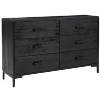The Living Store Dressoir Vintage Industrieel - 110 x 35 x 70 cm - Massief gerecycled grenenhout