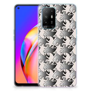 OPPO A94 5G | Reno5 Z TPU Hoesje Salamander Grey