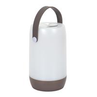 Portable tafellamp/camping lamp - grijs - touch - batterij of usb - 23.5 cm