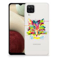 Samsung Galaxy A12 Telefoonhoesje met Naam Cat Color