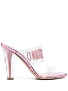 Moschino mules 110 mm à logo imprimé - Rose