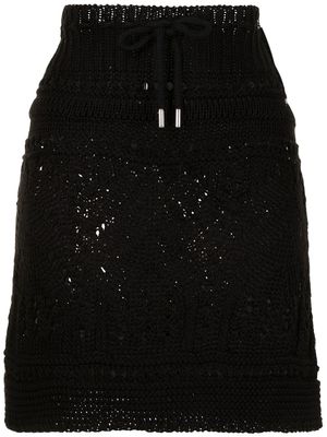 Goen.J minijupe en crochet - Noir